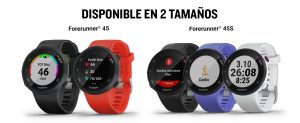 tamaños garmin forerunner 45